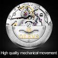 OLEVS 6609 Montre à main mécanique pour hommes de marque de luxe supérieure Fonction résistante à l&#39;eau Bracelet en acier inoxydable Montre automatique pour hommes.